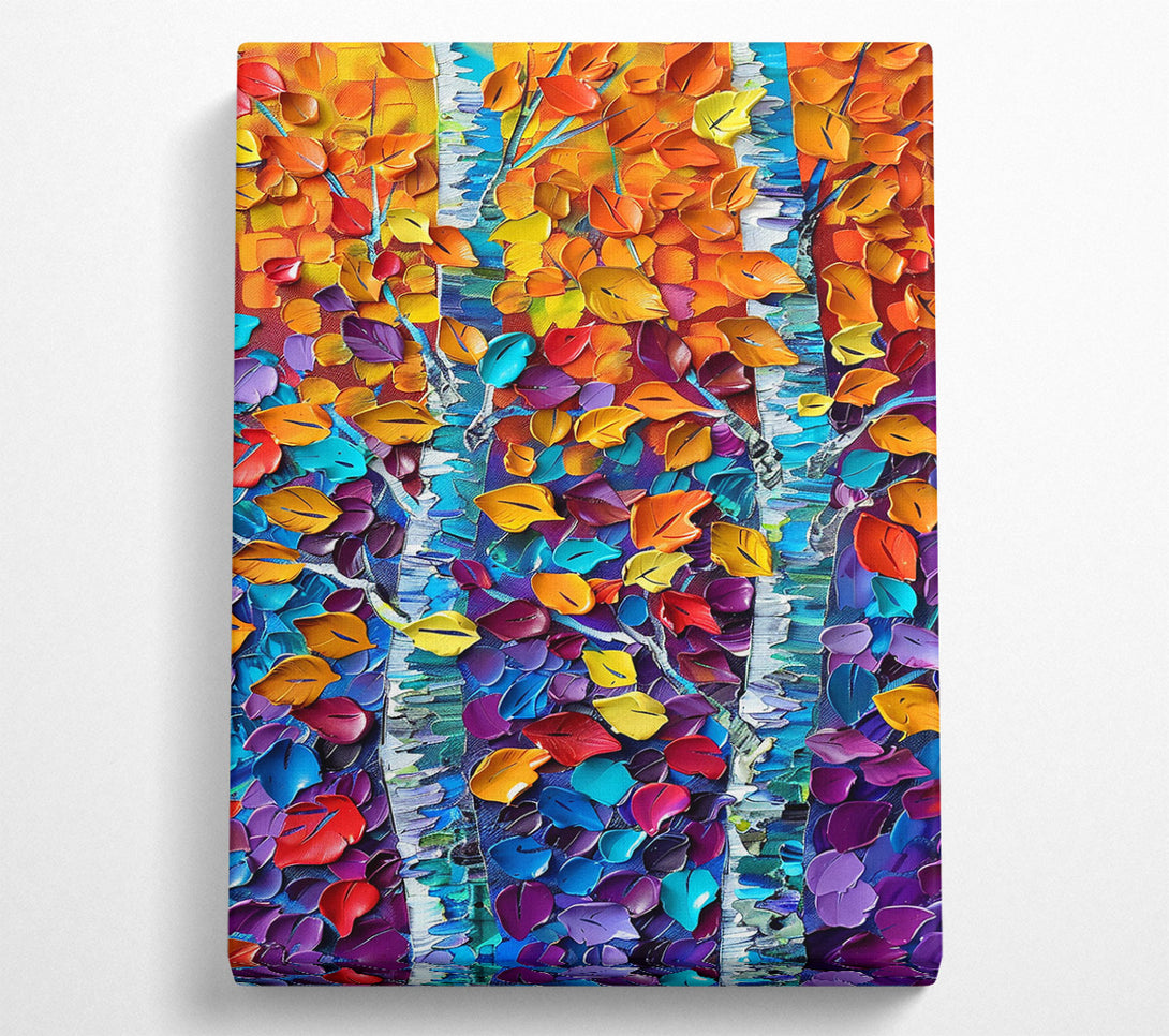  A Canvas Print of Orange Autumn Leaves Canvas Art