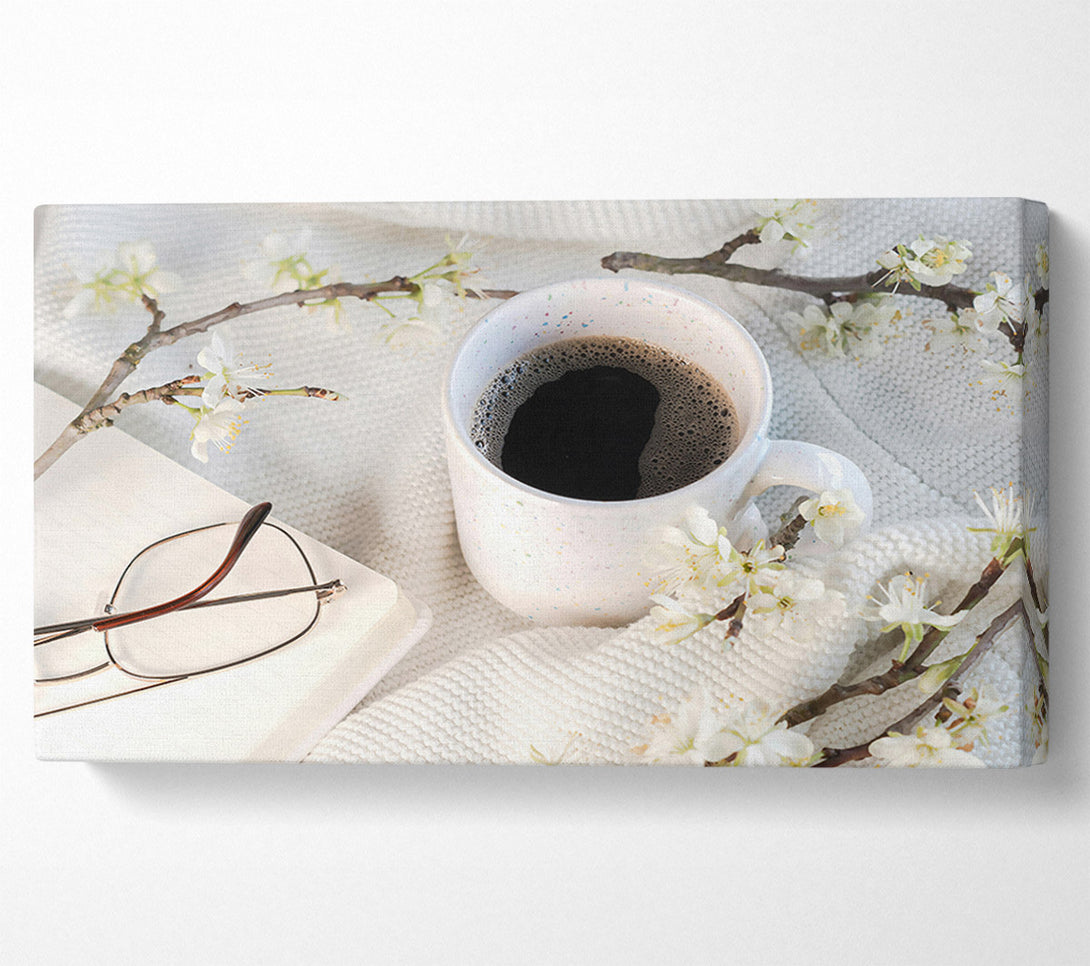  A Canvas Print of White Speckled Coffee Canvas Print