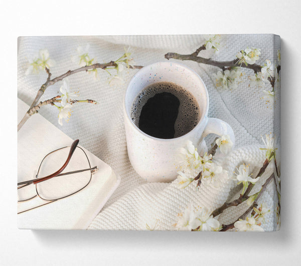  A Canvas Print of White Speckled Coffee Canvas Print