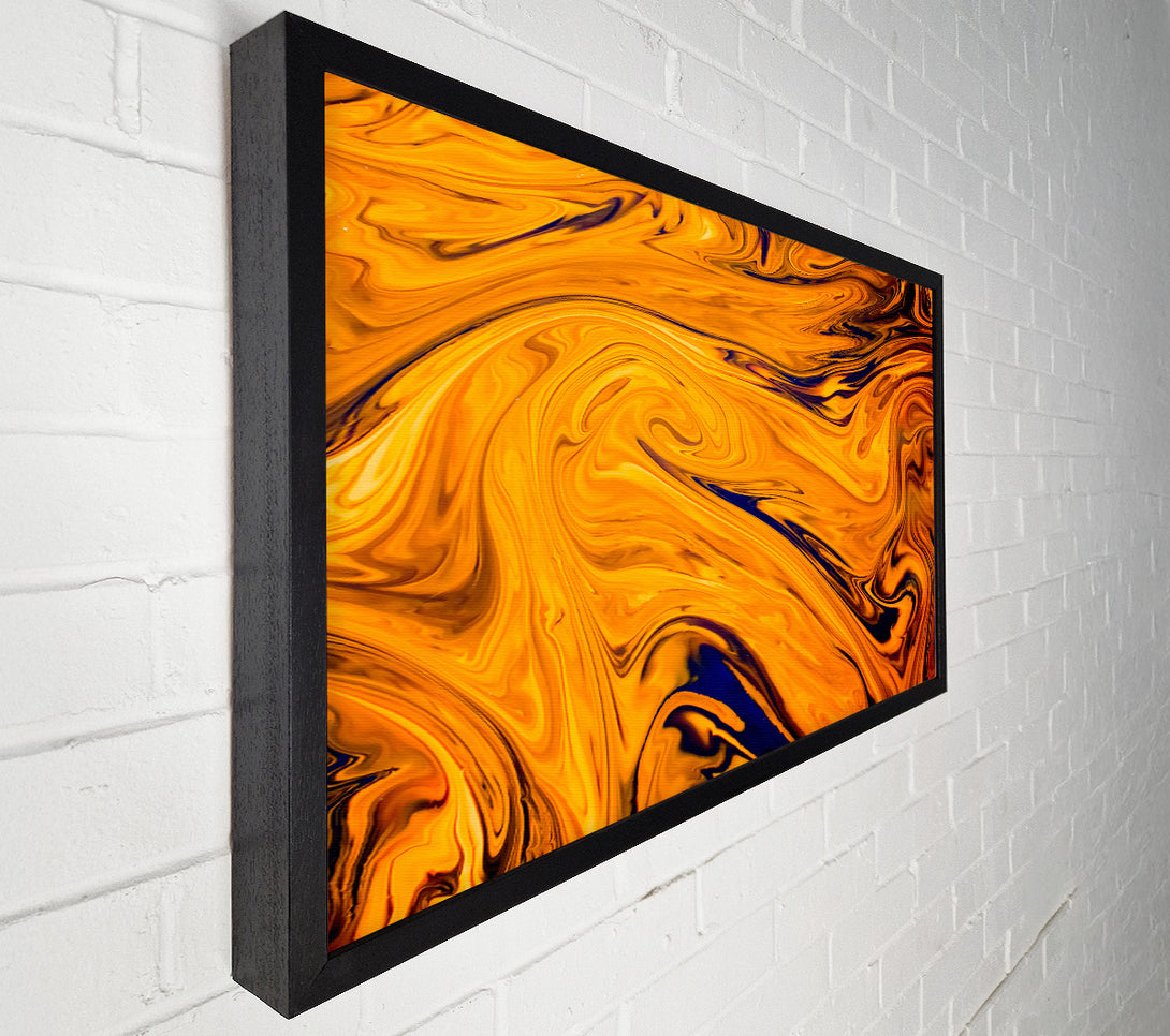  A Canvas Print of Amber Swirls Of Flow Canvas Art