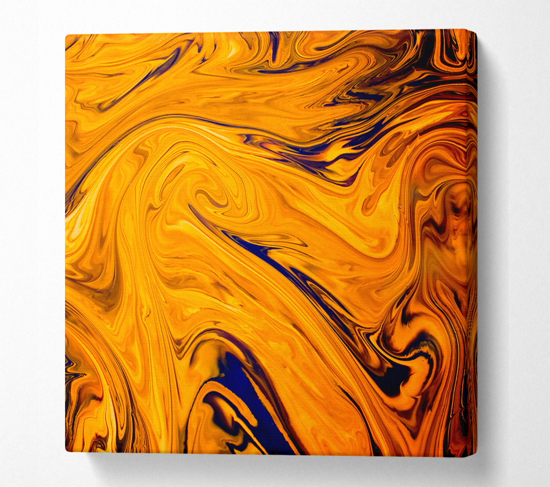  A Canvas Print of Amber Swirls Of Flow Canvas Art