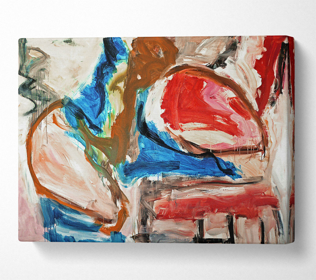  A Canvas Print of Azure Abstract Forms Canvas Wall Art