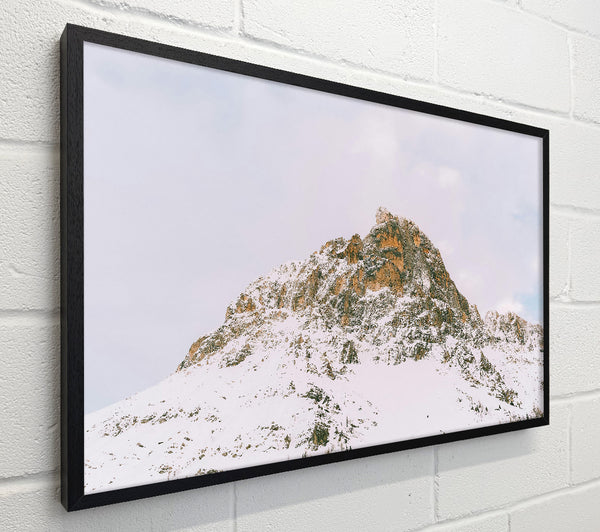 Golden Peak In Snow