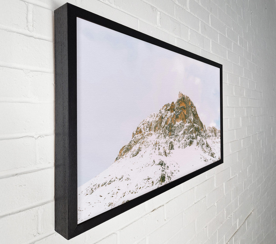  A Canvas Print of Golden Peak In Snow Canvas Art