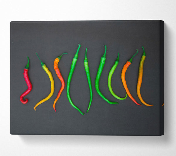  A Canvas Print of Green Chili Spectrum Canvas Wall Art
