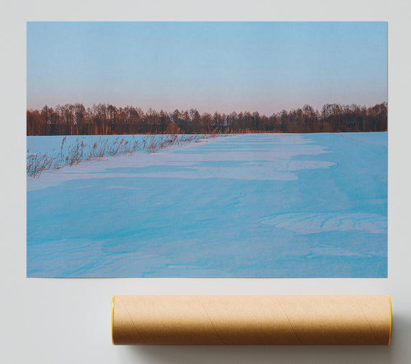 Blue Winter Field Giclee Print