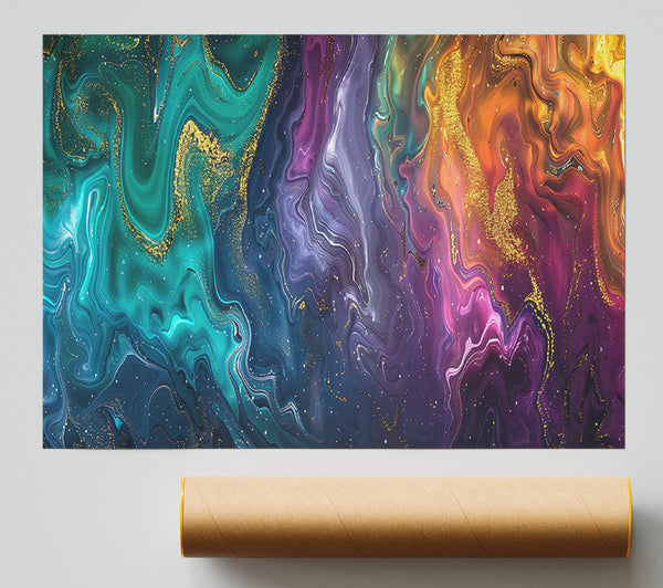 Emerald Flowing Dreams Print