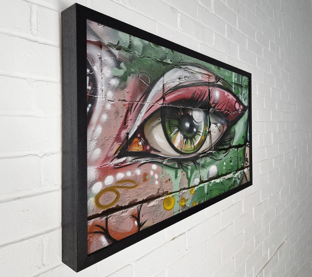  A Canvas Print of Green Eyed Urban Art Canvas Print