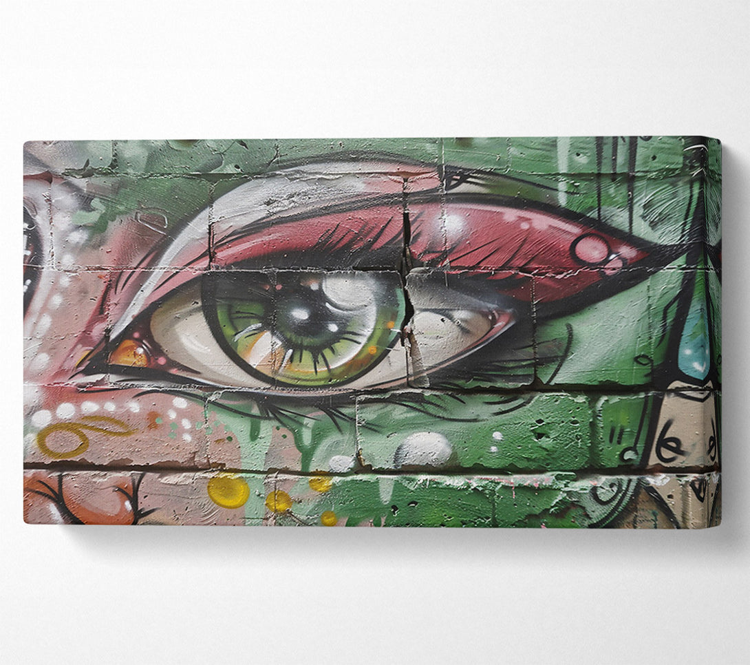  A Canvas Print of Green Eyed Urban Art Canvas Print