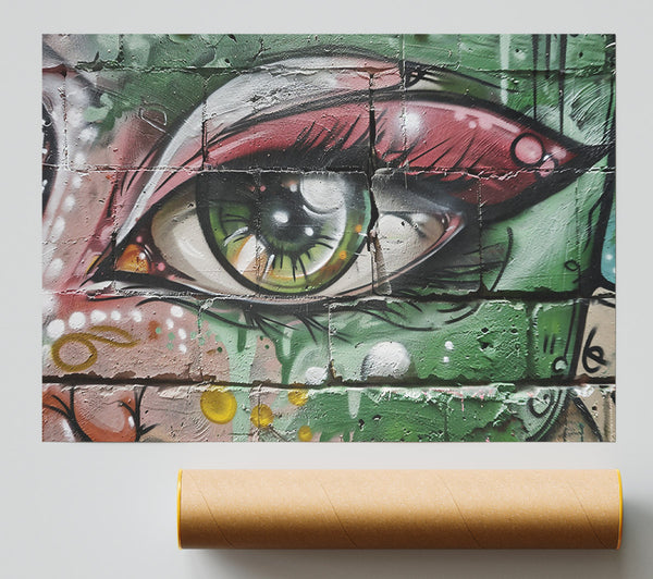 Green Eyed Urban Art Giclee Print