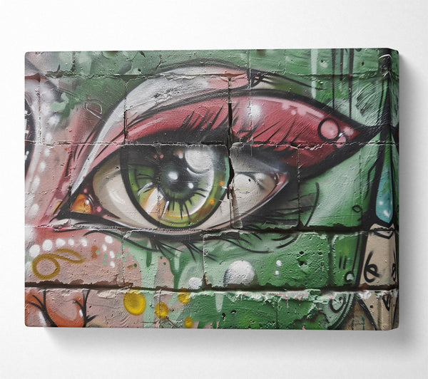  A Canvas Print of Green Eyed Urban Art Canvas Print