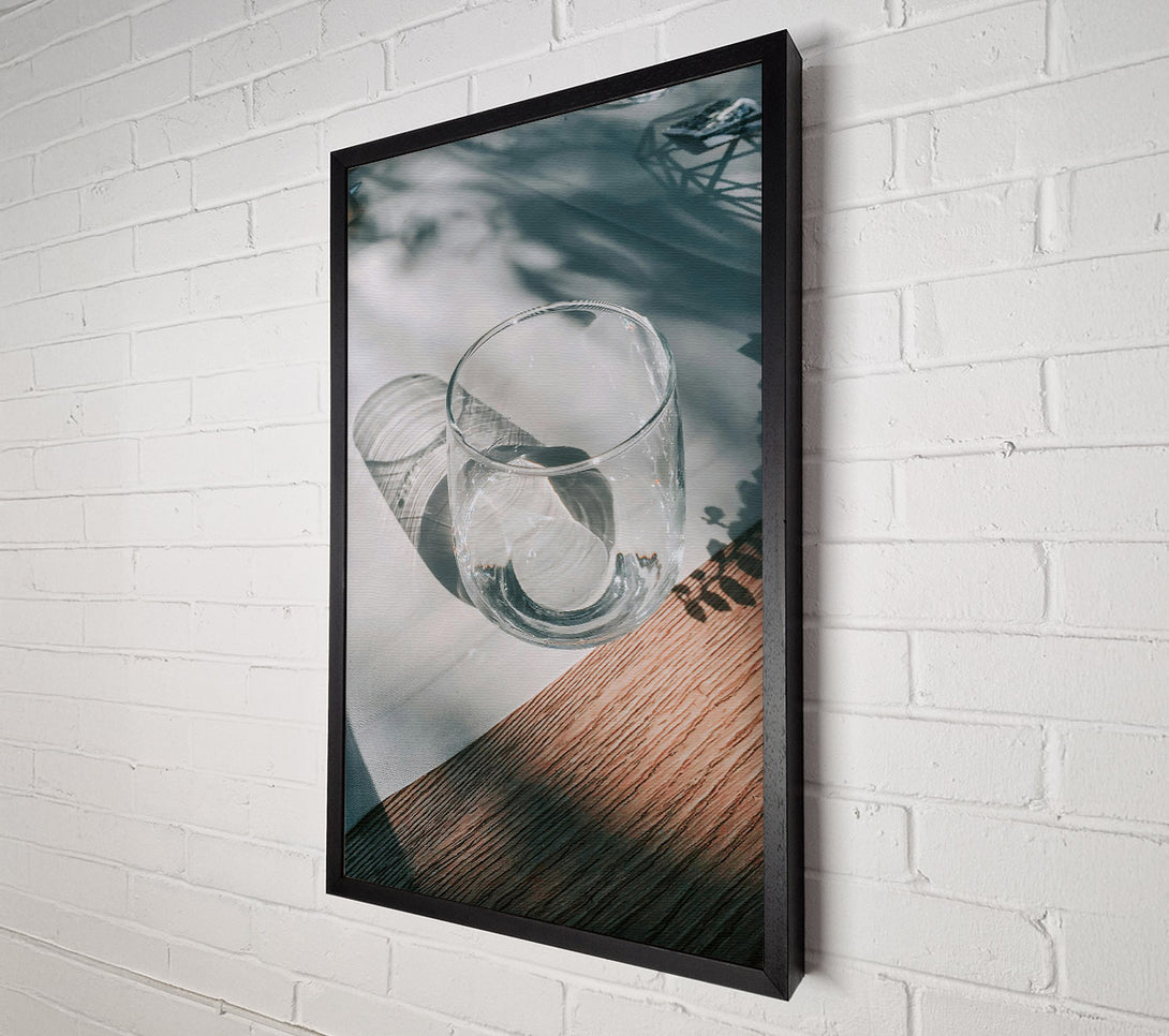  A Canvas Print of White Glass Reflection Canvas Art
