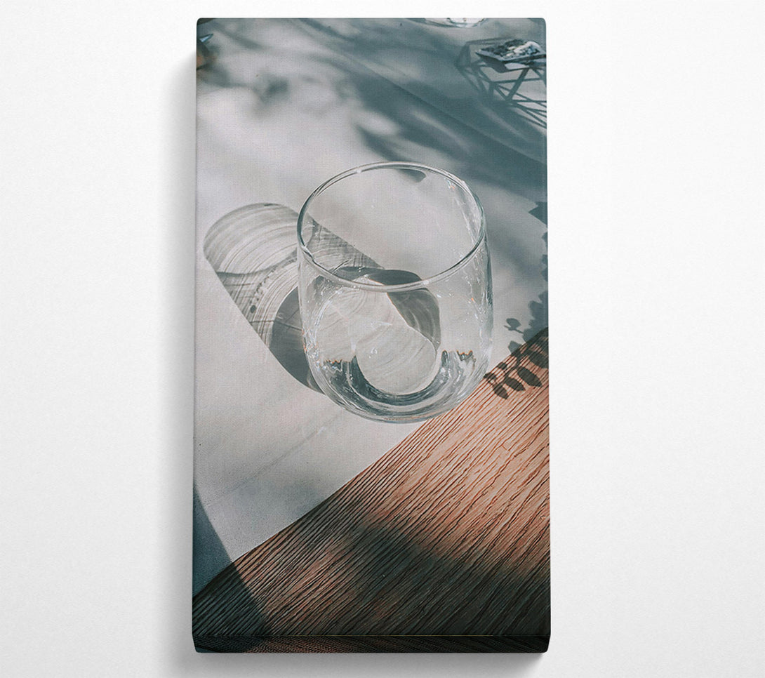  A Canvas Print of White Glass Reflection Canvas Art