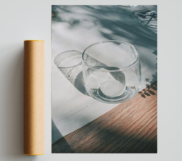 White Glass Reflection Poster