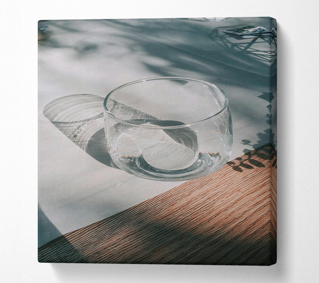  A Canvas Print of White Glass Reflection Canvas Art