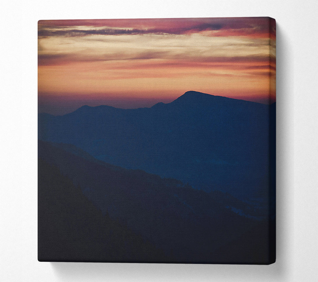  A Canvas Print of Crimson Mountain Hues Canvas Wall Art