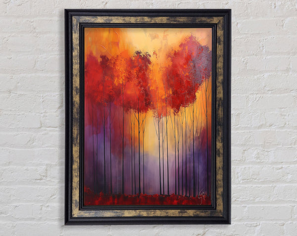 Autumn Trees Art Framed Print