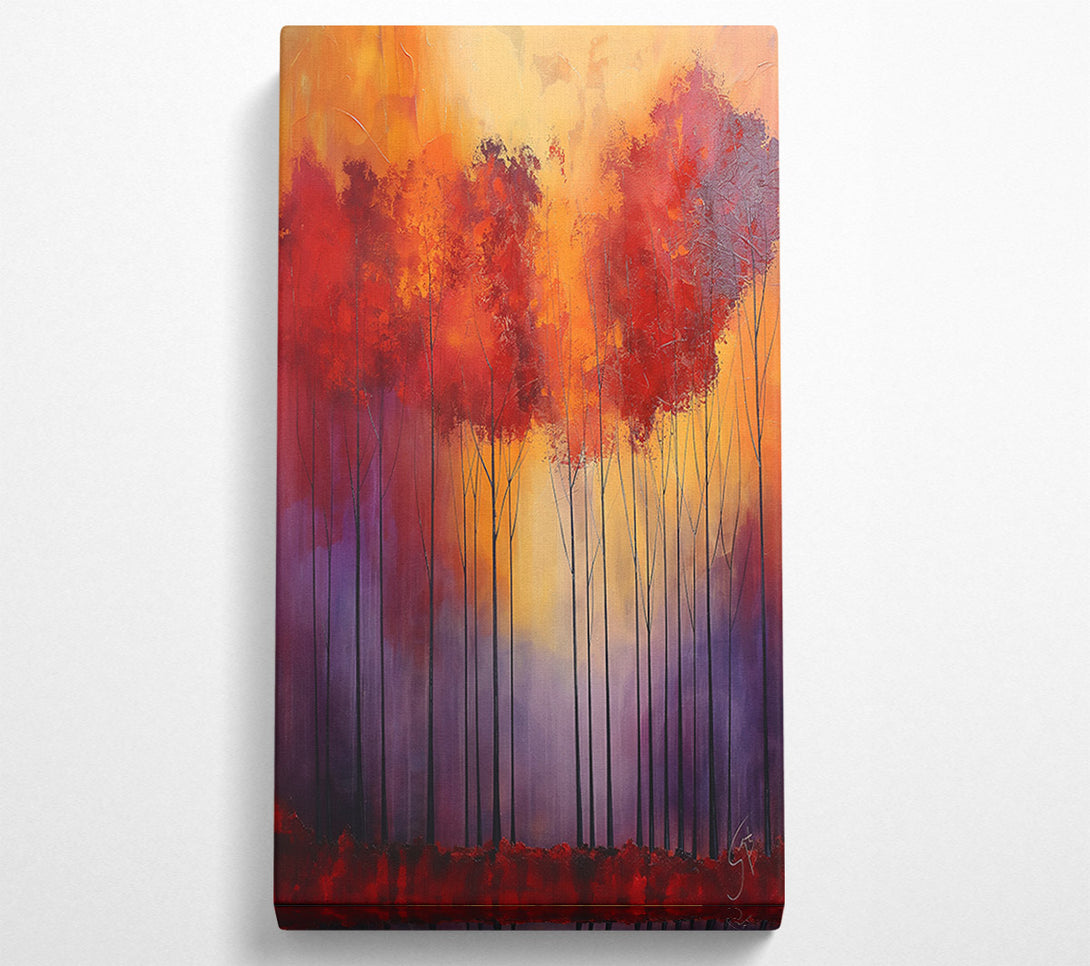  A Canvas Print of Autumn Trees Art Canvas Art