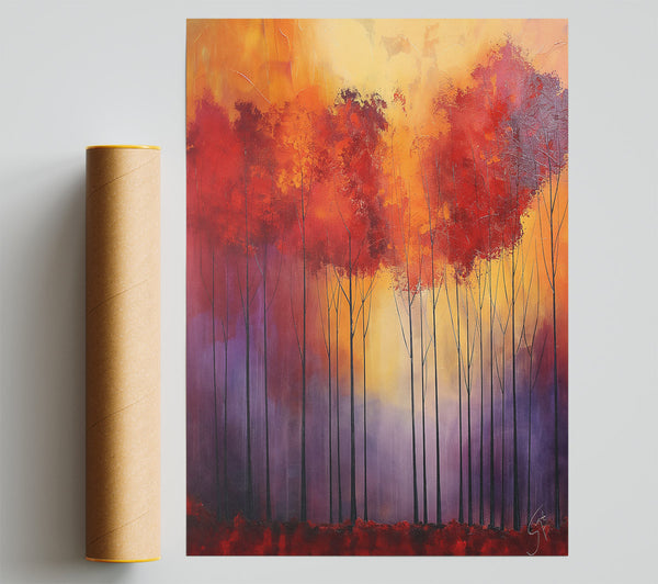 Autumn Trees Art Giclee Print
