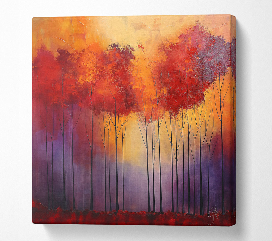  A Canvas Print of Autumn Trees Art Canvas Art