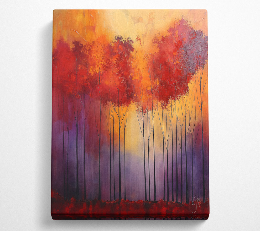  A Canvas Print of Autumn Trees Art Canvas Art