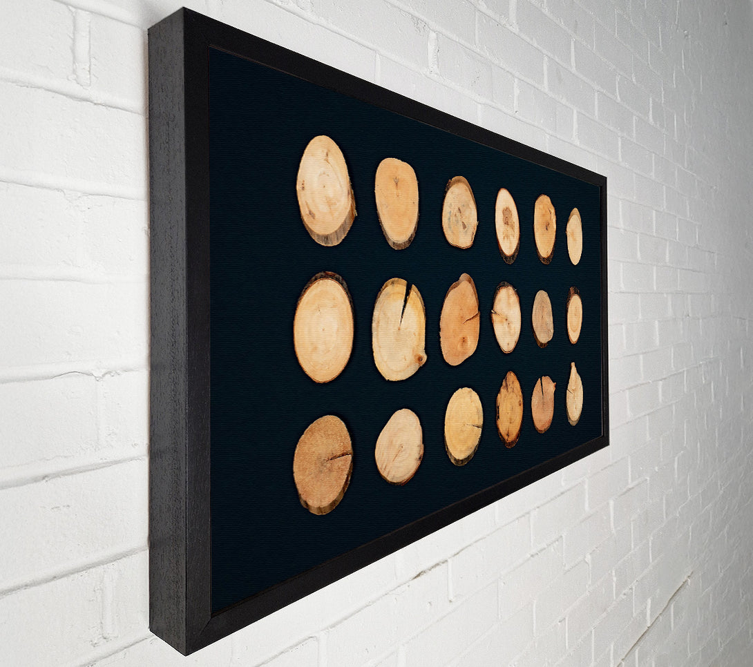  A Canvas Print of Golden Wood Rounds Canvas Wall Art