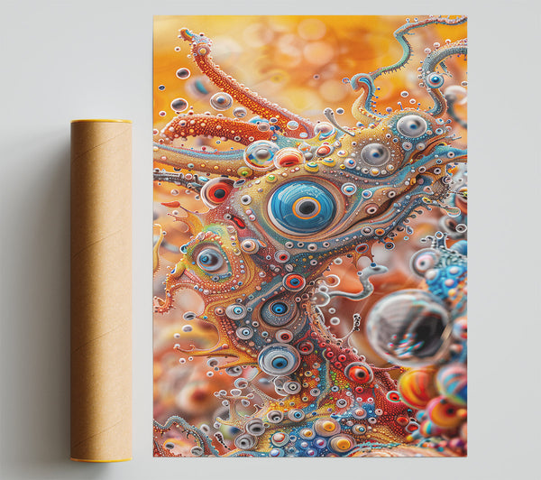Orange Eye Dream Print