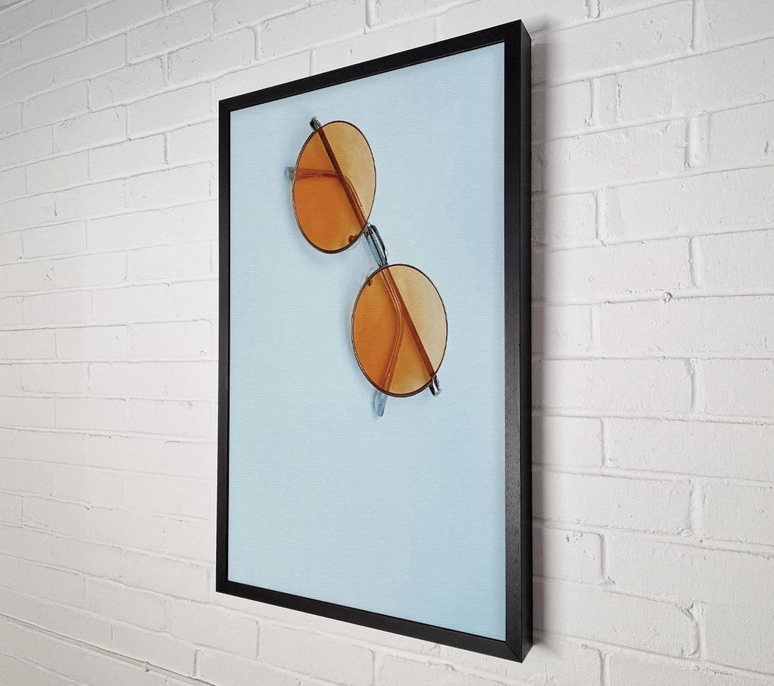  A Canvas Print of Amber Round Shades Canvas Print