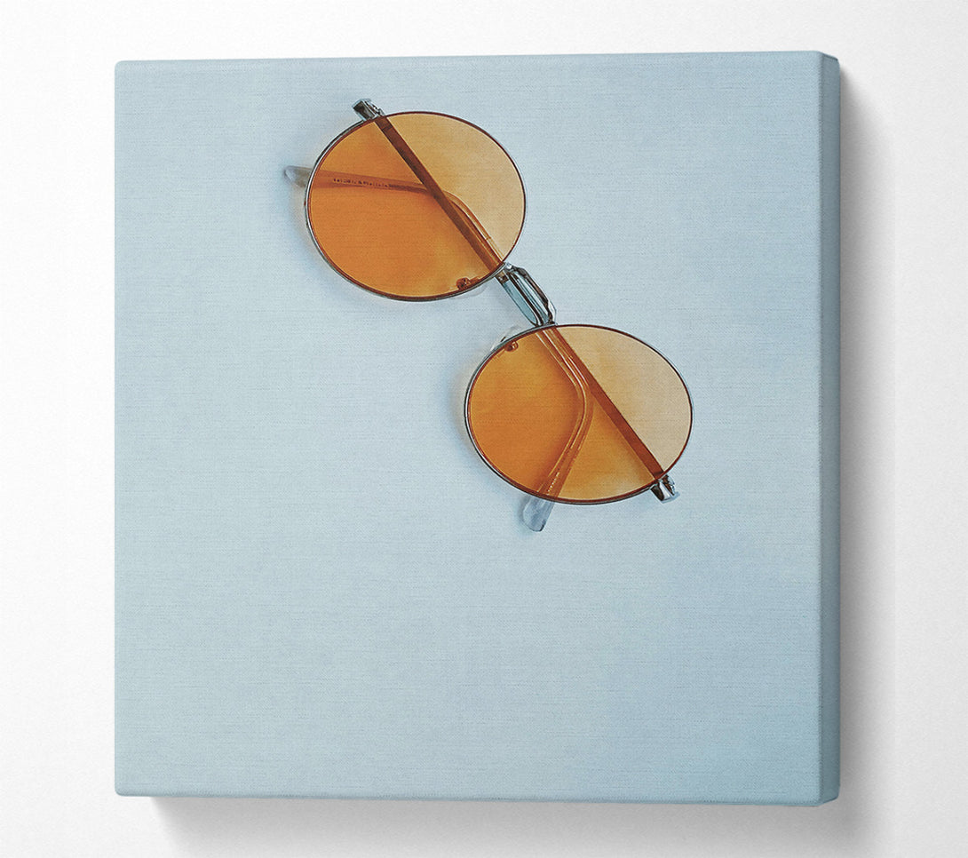  A Canvas Print of Amber Round Shades Canvas Print