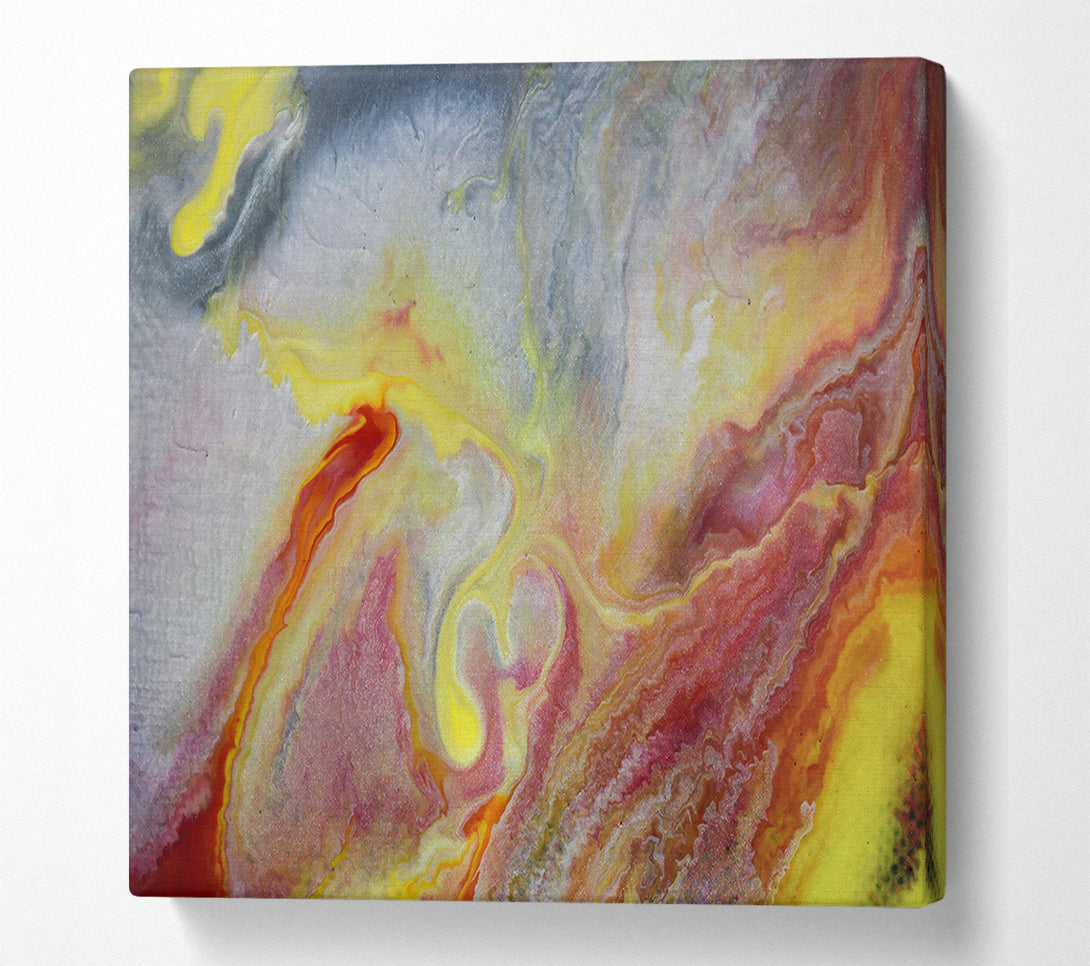  A Canvas Print of Golden Swirls Of Fire Canvas Art