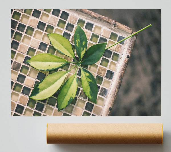 Green Leaf Mosaic Giclee Print