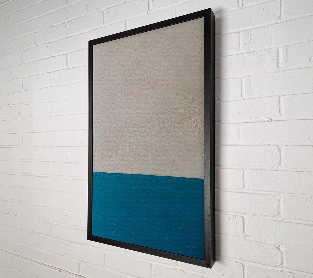  A Canvas Print of Teal And White Divide Canvas Art