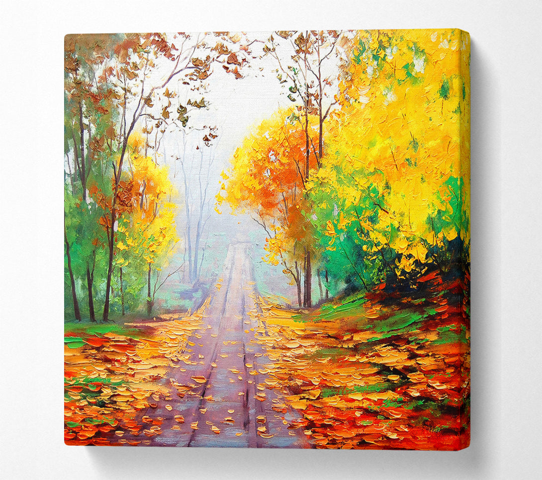 A Canvas Print of Autumnal Walk Canvas Wall Art