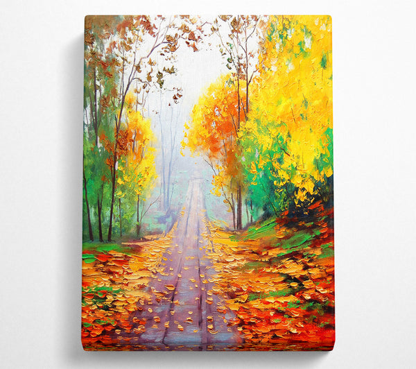  A Canvas Print of Autumnal Walk Canvas Wall Art