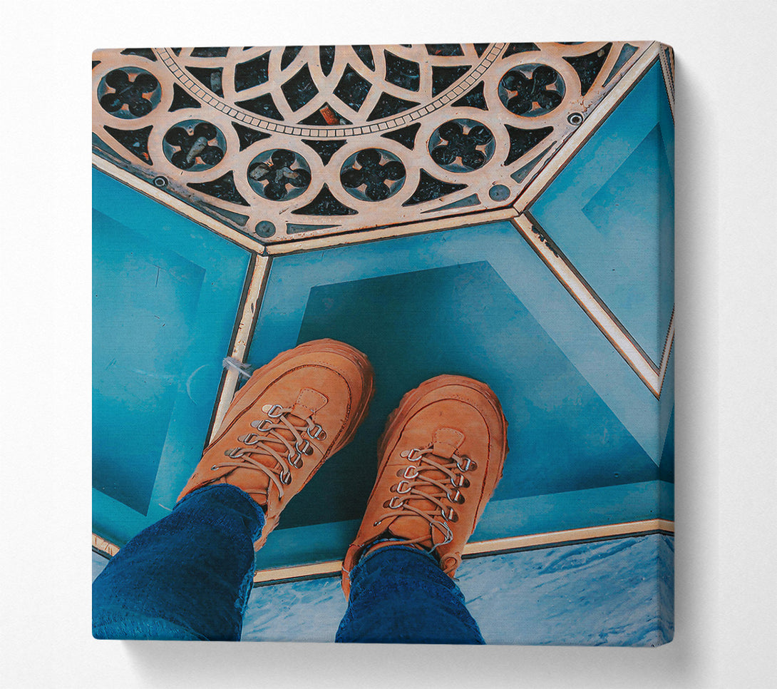 A Canvas Print of Blue Sky Boots Canvas Art