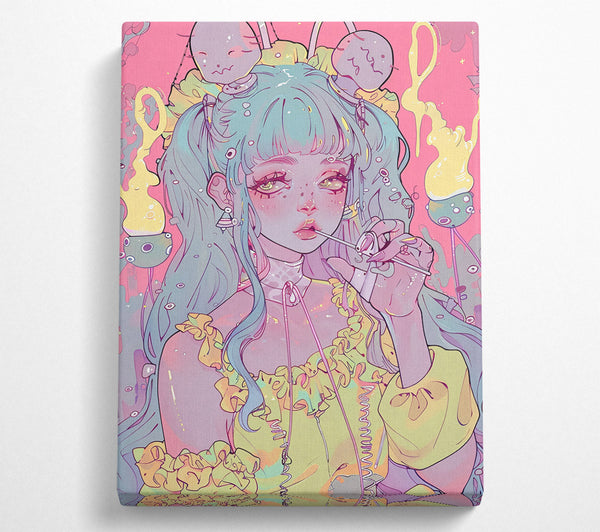  A Canvas Print of Pink Dream Girl Canvas Wall Art