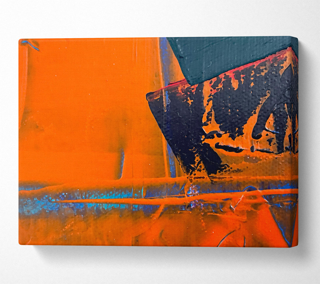  A Canvas Print of Orange Abstract Expressionism Canvas Art