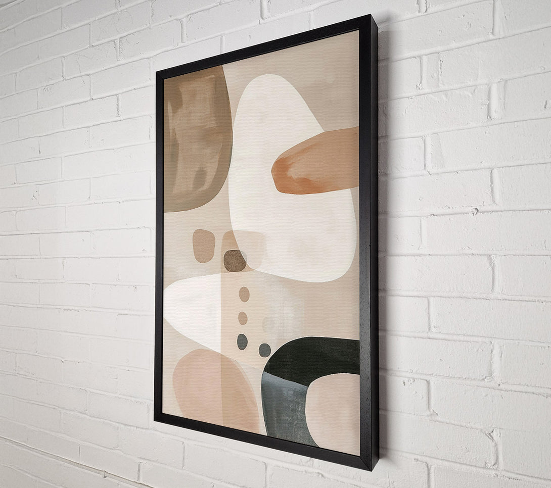  A Canvas Print of Beige Abstract Shapes Canvas Print