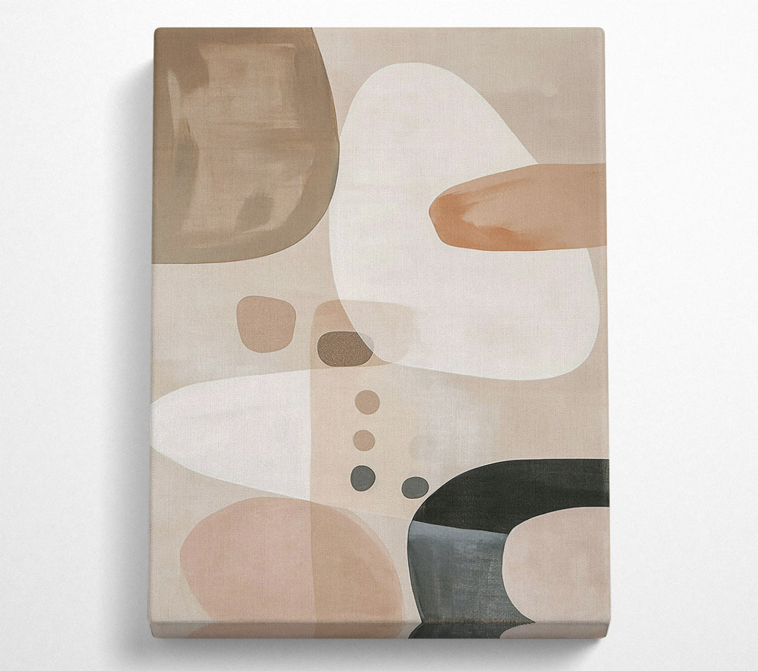  A Canvas Print of Beige Abstract Shapes Canvas Print