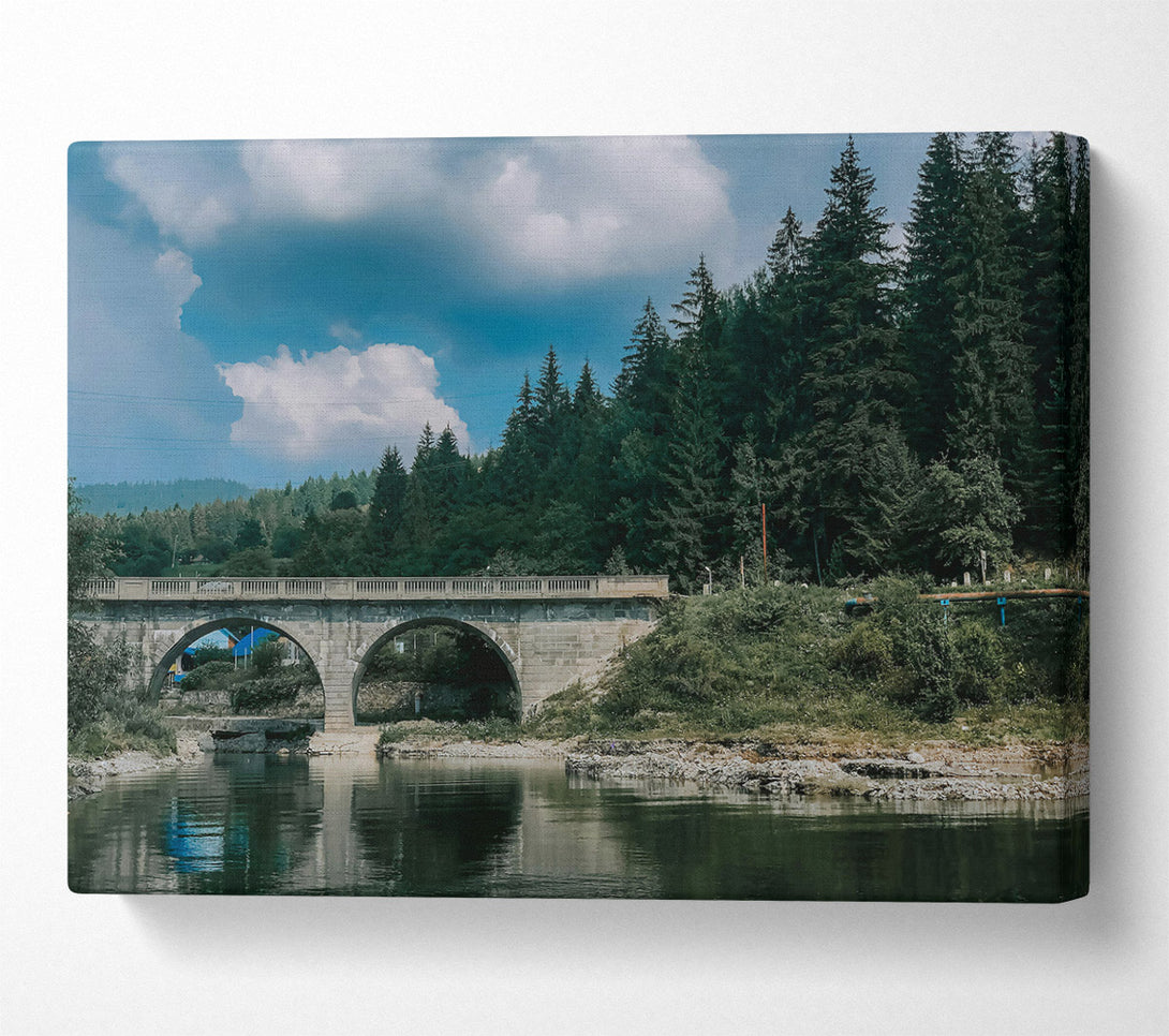  A Canvas Print of Blue Sky Bridge Canvas Print