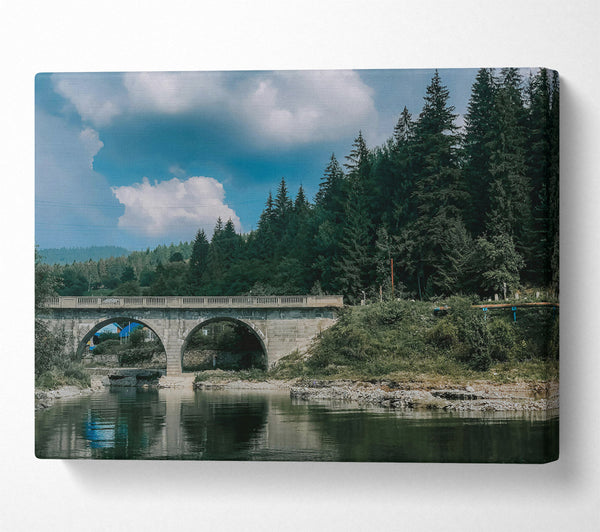  A Canvas Print of Blue Sky Bridge Canvas Print