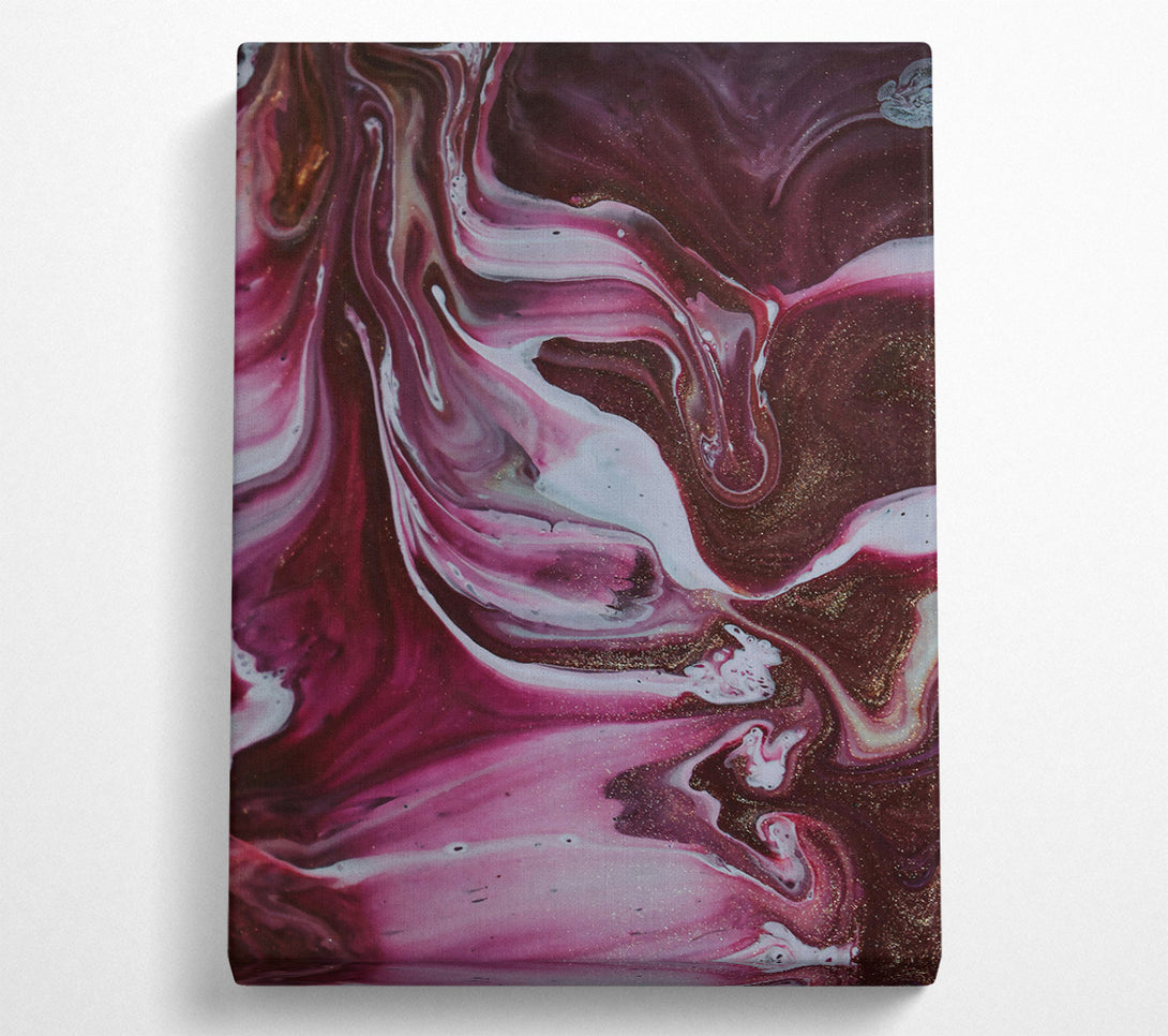  A Canvas Print of Crimson Swirls Of Gold Canvas Wall Art