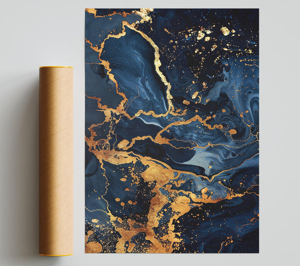 Midnight Blue Shimmer Giclee Print