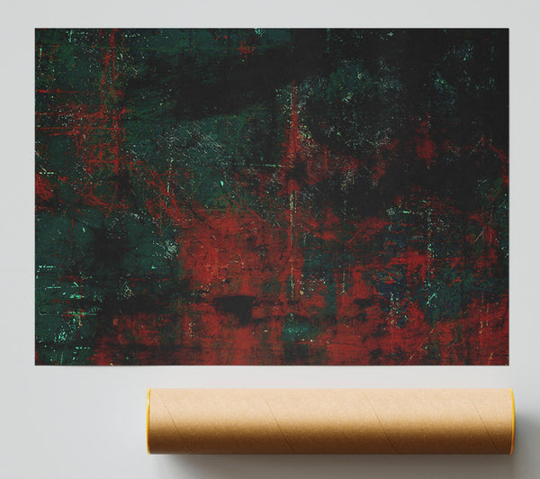Crimson And Teal Symphony Giclee Print