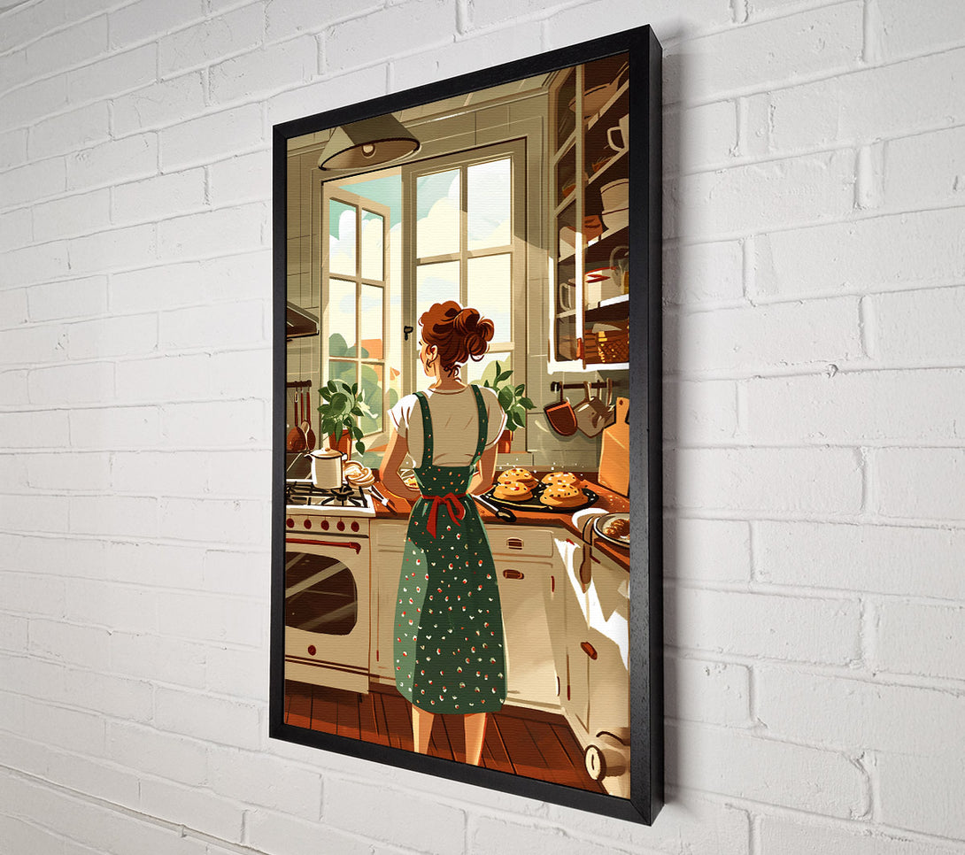  A Canvas Print of Green Kitchen Sunshine Canvas Wall Art
