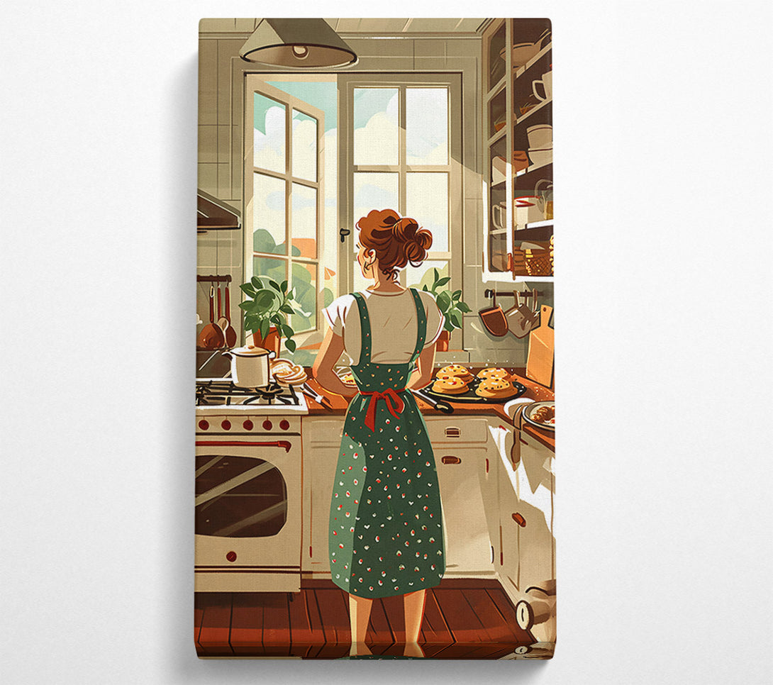  A Canvas Print of Green Kitchen Sunshine Canvas Wall Art