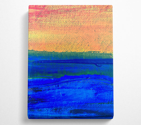  A Canvas Print of Blue Horizon'S Glow Canvas Art