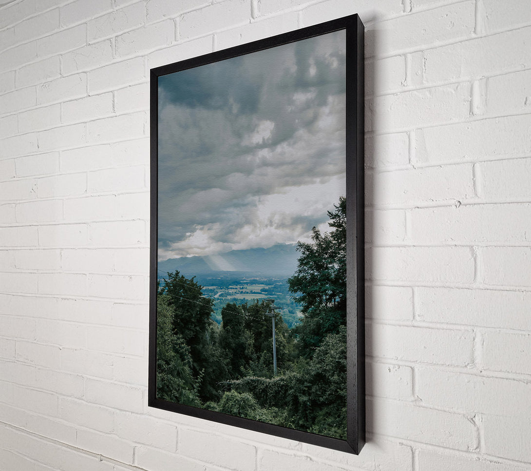  A Canvas Print of Grey Clouds Over Valley Canvas Wall Art