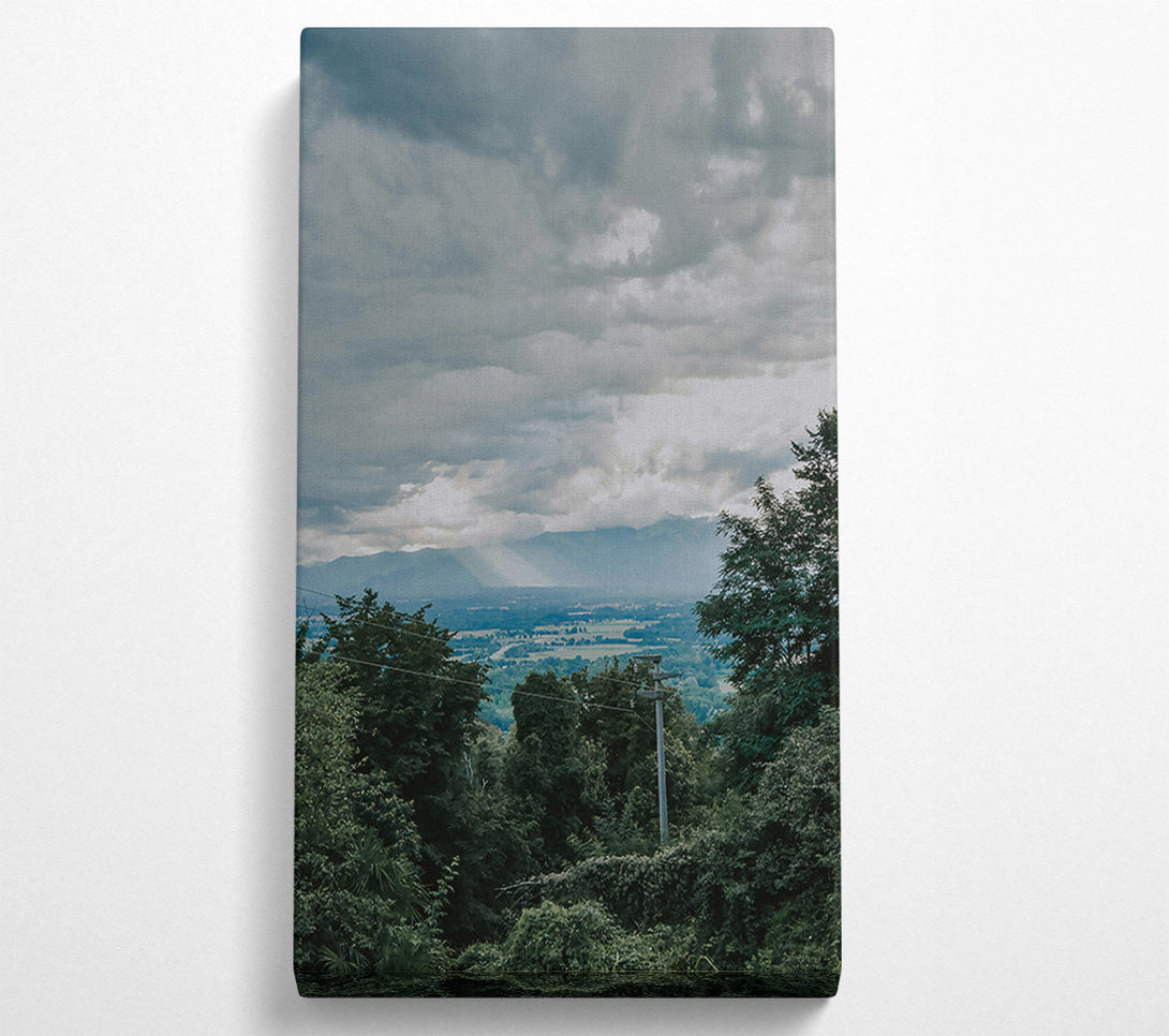  A Canvas Print of Grey Clouds Over Valley Canvas Wall Art