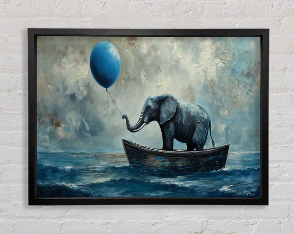Balloon Elephant Framed Print